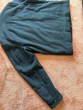 Old Navy Men's Quilted Lined Wool-Blend Full-Zip Jacket, Grey - Large